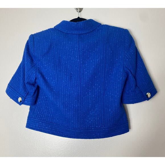 NWT VERONICA BEARD JACKET BLUE TWEED COQUETTE BUSINESS OFFICE WORK CAREER PREPPY - Picture 7 of 16
